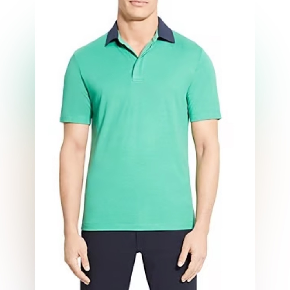 Theory Men’s Kayser Modal Jersey‎ Polo Jade green Medium NWT